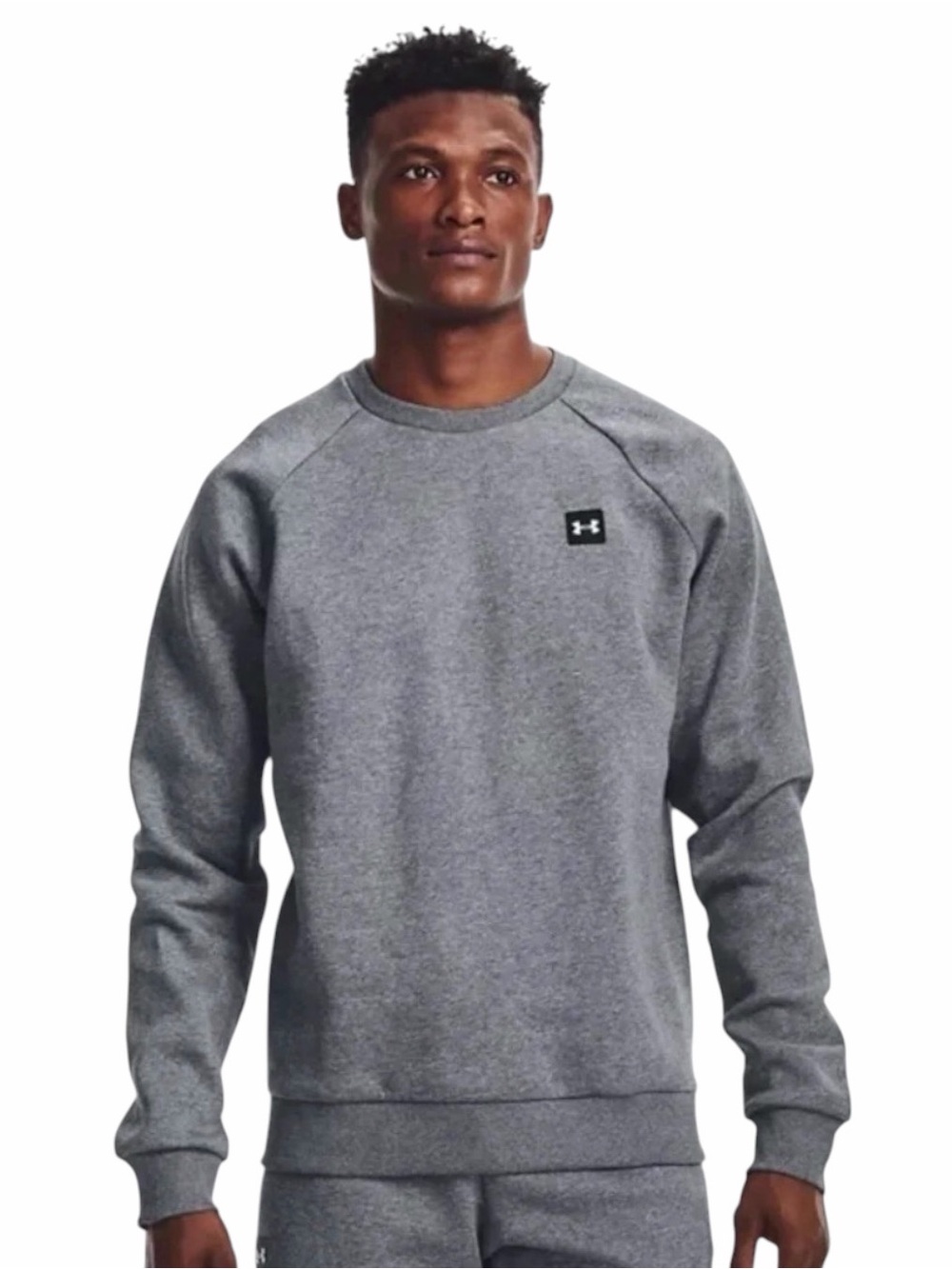 Under Armour Men’s ColdGear Sweatshirt S Gray Crewneck Raglan Loose Fit Pullover